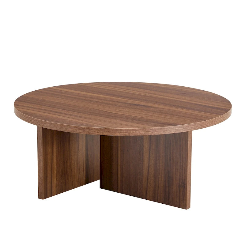 Modern Round MDF Coffee Table Durable Living Room Center Table