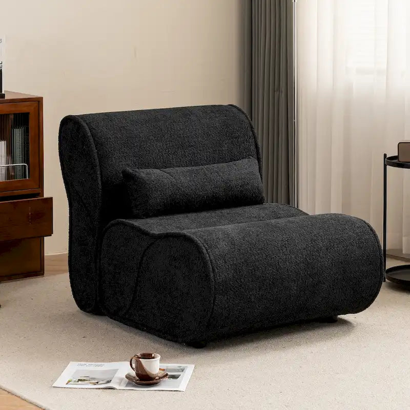 Timeless Fabric Recliner with Ergonomic Design and Matching Pillows
