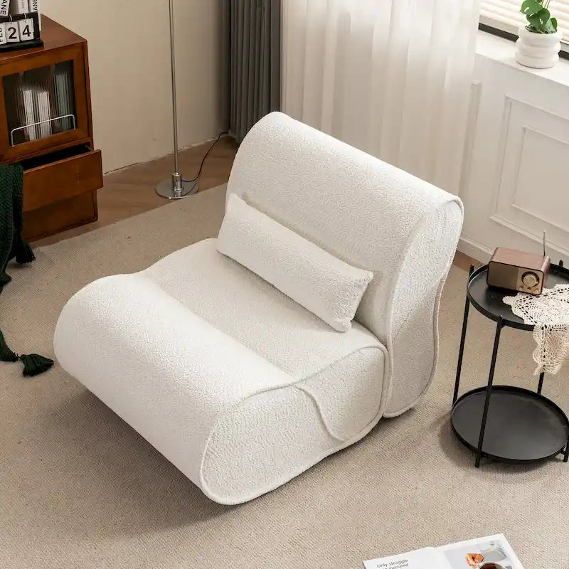 Timeless Fabric Recliner with Ergonomic Design and Matching Pillows