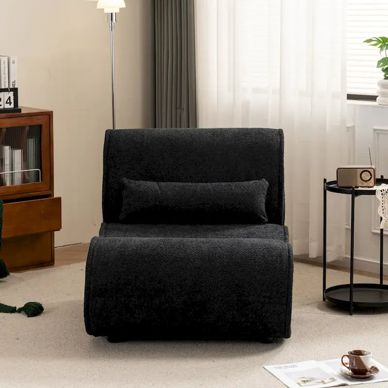 Timeless Fabric Recliner with Ergonomic Design and Matching Pillows