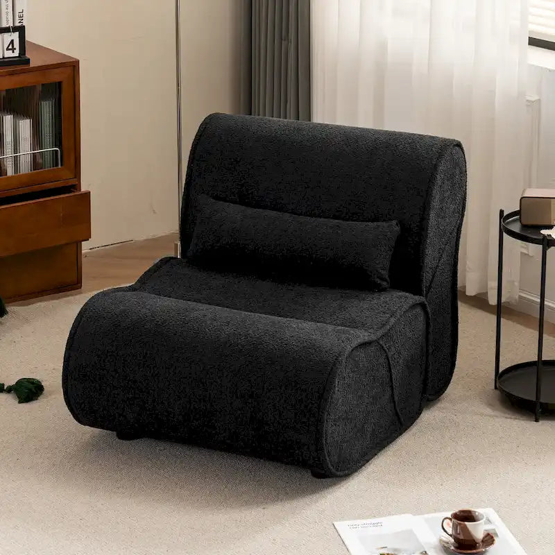 Timeless Fabric Recliner with Ergonomic Design and Matching Pillows