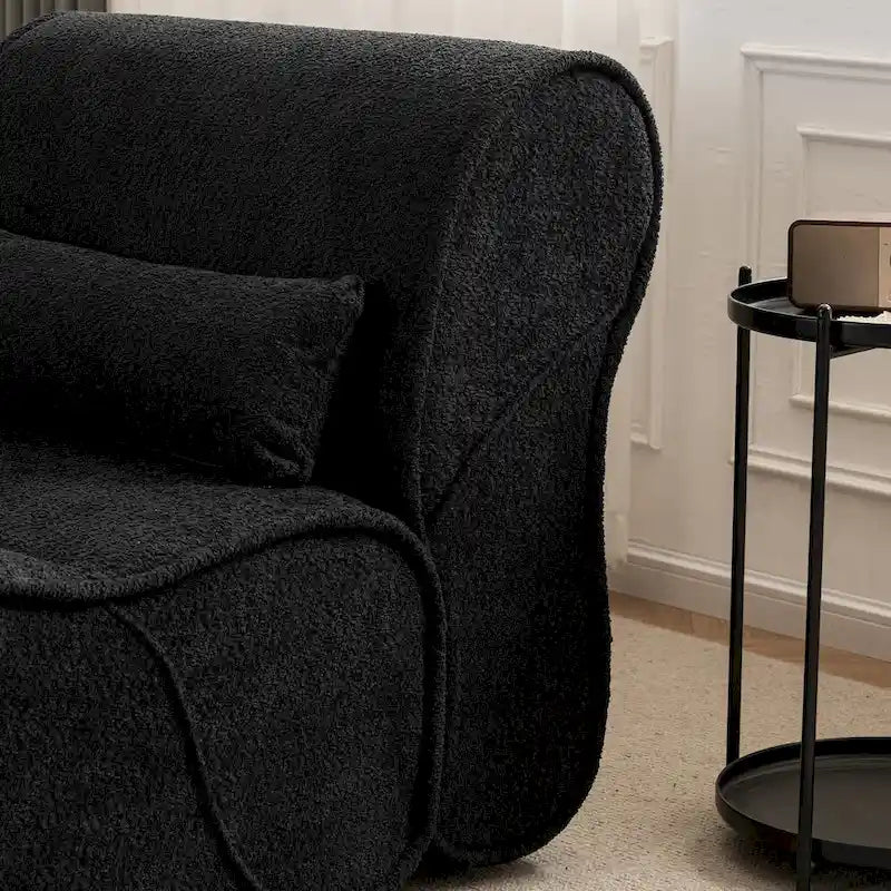 Timeless Fabric Recliner with Ergonomic Design and Matching Pillows