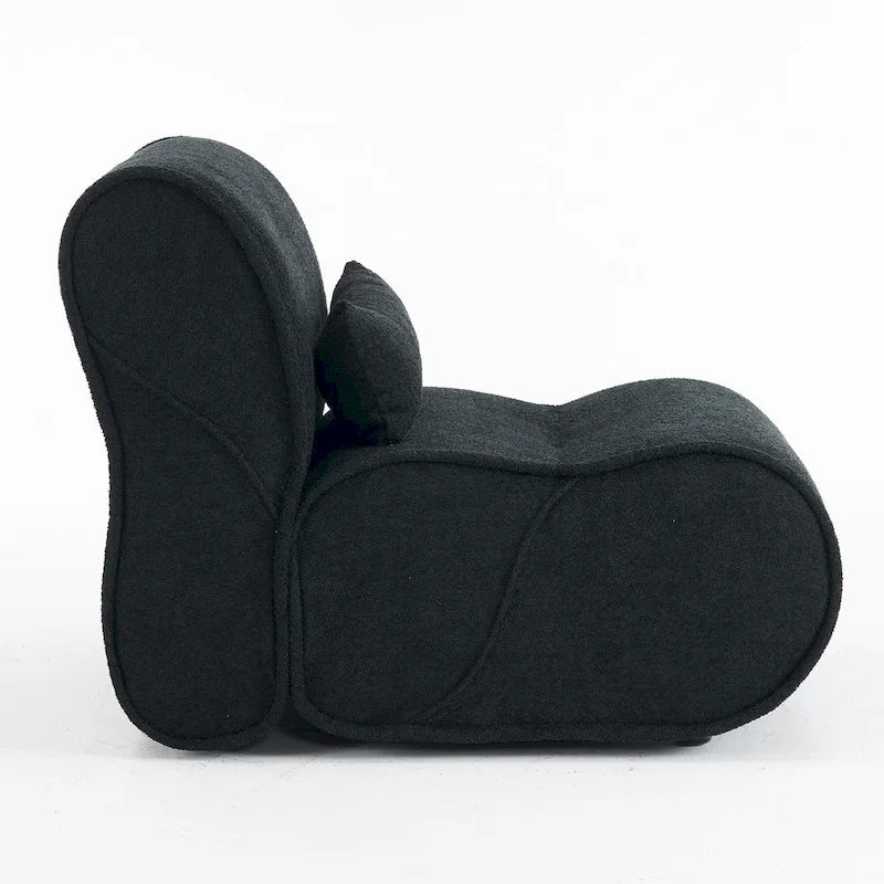 Timeless Fabric Recliner with Ergonomic Design and Matching Pillows