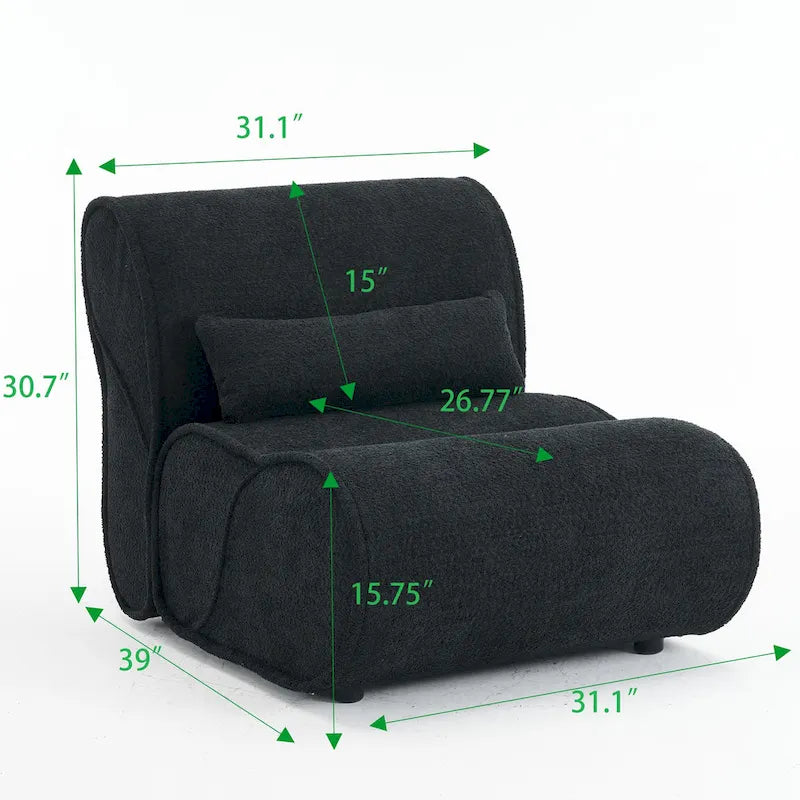 Timeless Fabric Recliner with Ergonomic Design and Matching Pillows