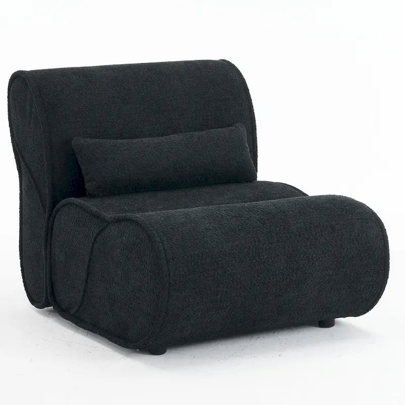 Timeless Fabric Recliner with Ergonomic Design and Matching Pillows