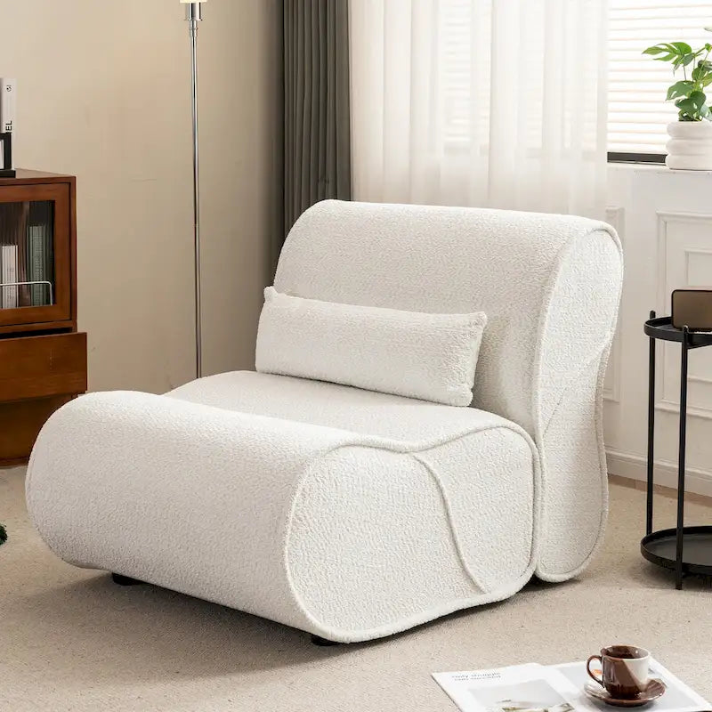 Timeless Fabric Recliner with Ergonomic Design and Matching Pillows