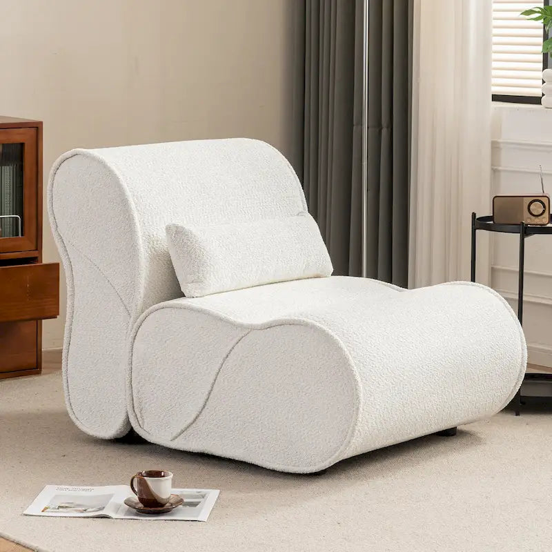 Timeless Fabric Recliner with Ergonomic Design and Matching Pillows
