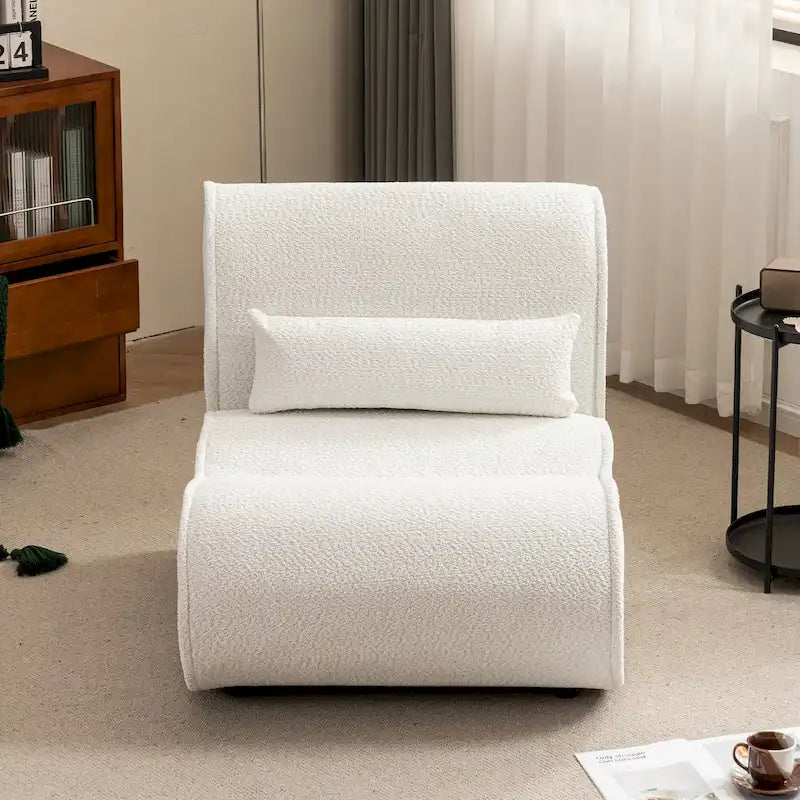Timeless Fabric Recliner with Ergonomic Design and Matching Pillows