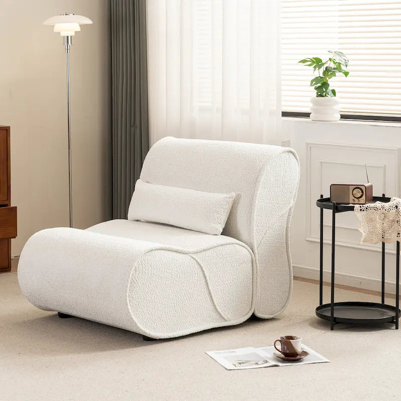Timeless Fabric Recliner with Ergonomic Design and Matching Pillows