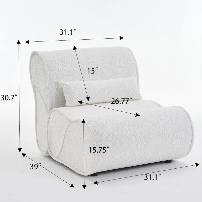Timeless Fabric Recliner with Ergonomic Design and Matching Pillows