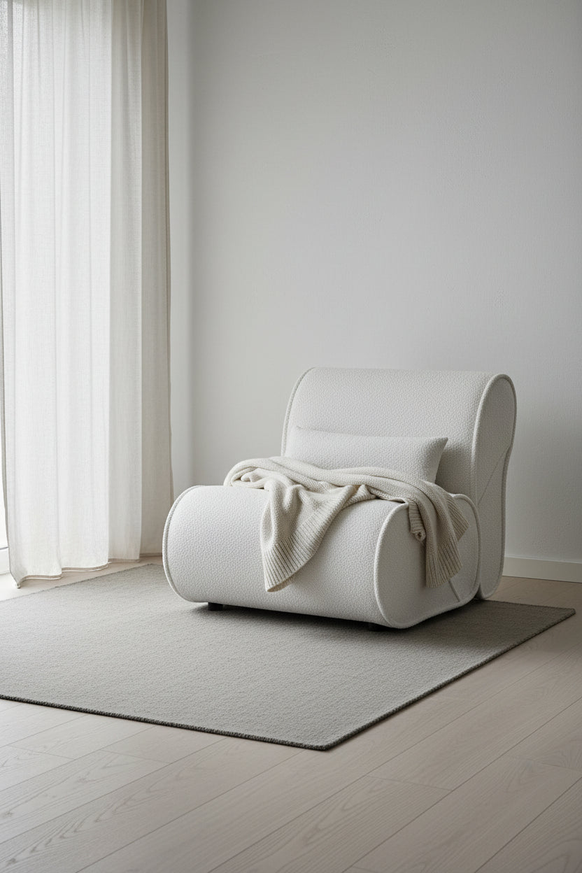 Timeless Fabric Recliner with Ergonomic Design and Matching Pillows