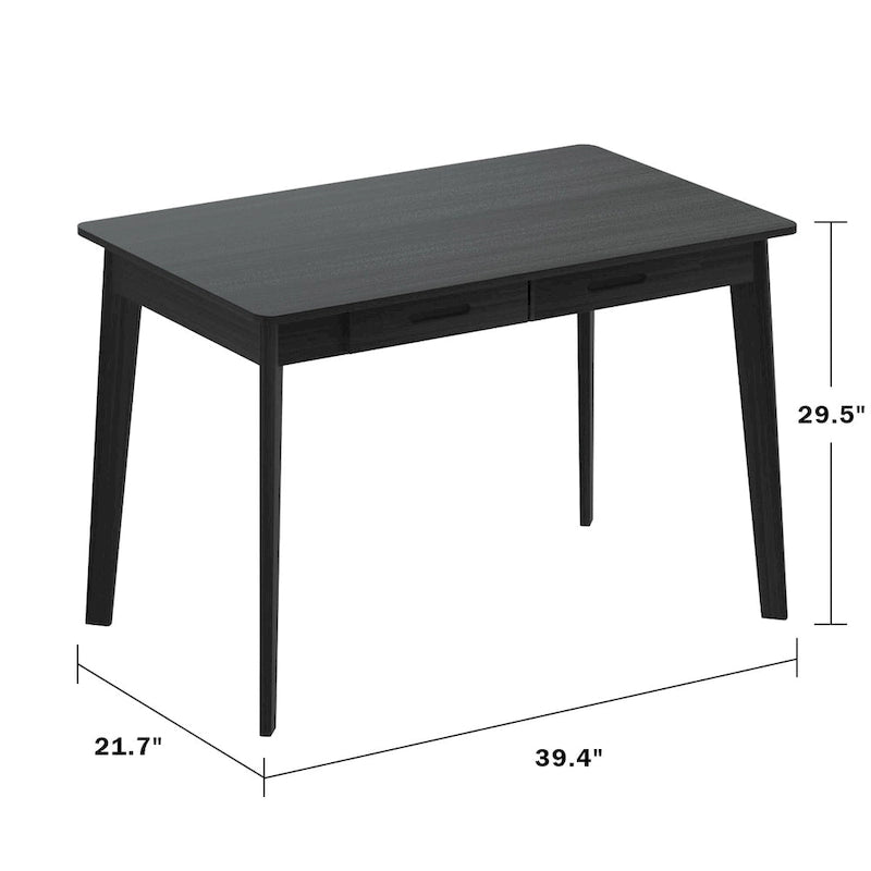 39.4 Wood Computer Desk with 2 Drawers - 4 Colors