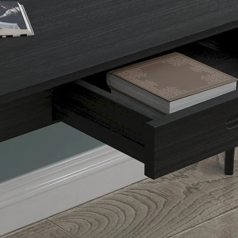 39.4 Wood Computer Desk with 2 Drawers - 4 Colors