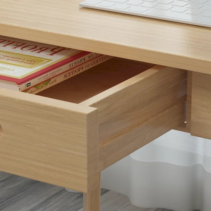 39.4 Wood Computer Desk with 2 Drawers - 4 Colors