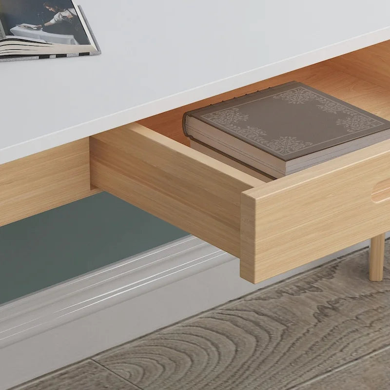 39.4 Wood Computer Desk with 2 Drawers - 4 Colors