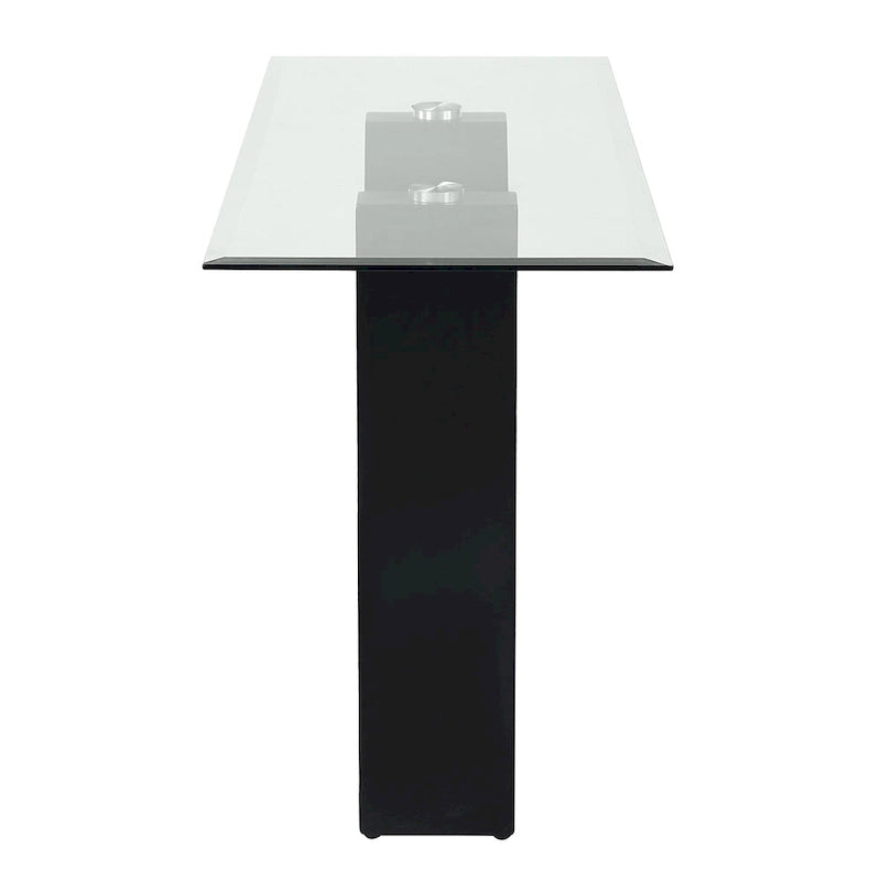 Modern Black 48-inch Glasstop Console Table