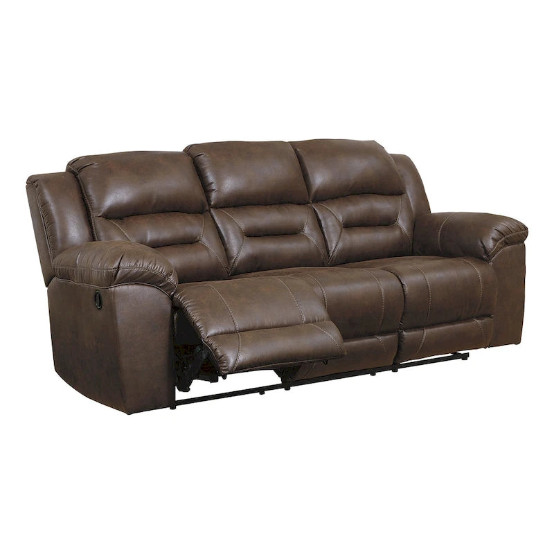 Contemporary Reclining Sofa Chocolate