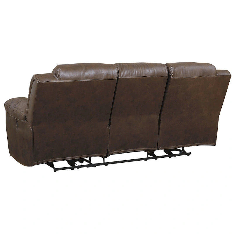 Contemporary Reclining Sofa Chocolate
