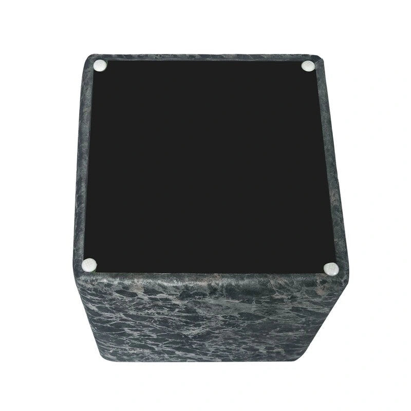 Square Ottoman Vanity Stool Fabric Upholstered Footrest Footstool