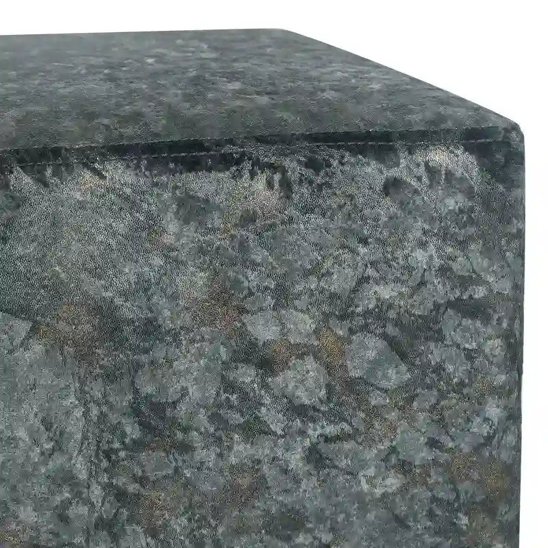 Square Ottoman Vanity Stool Fabric Upholstered Footrest Footstool