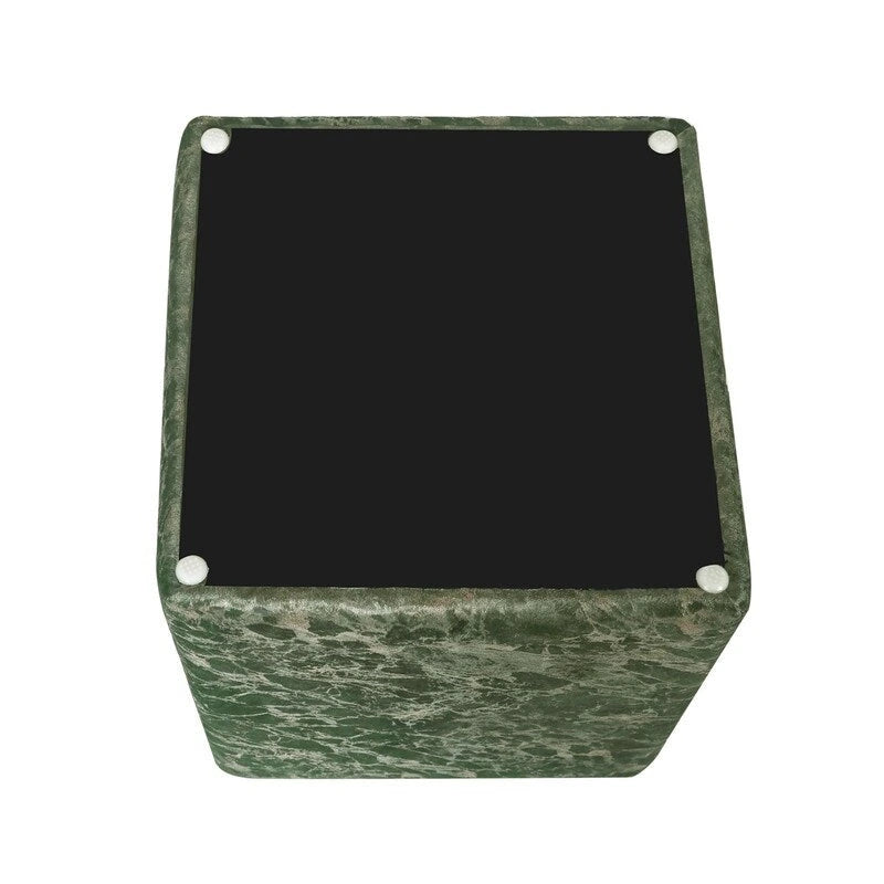 Square Ottoman Vanity Stool Fabric Upholstered Footrest Footstool