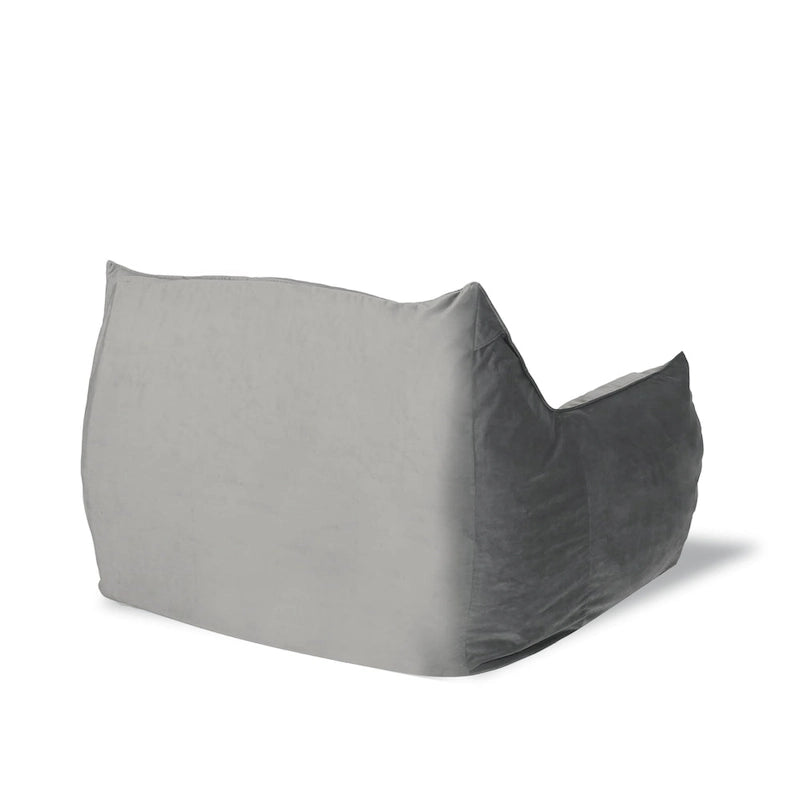 Velveteen Oversized Bean Bag Chair with Armrests
