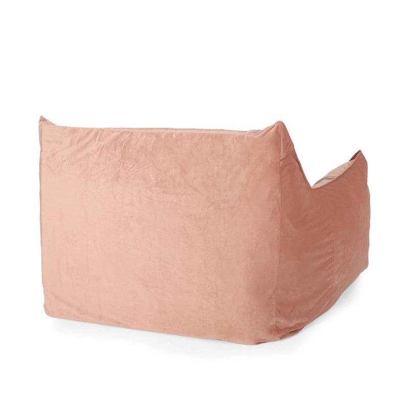 Velveteen Oversized Bean Bag Chair with Armrests