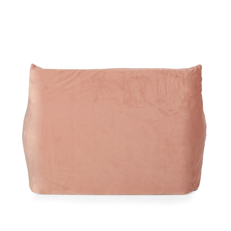 Velveteen Oversized Bean Bag Chair with Armrests