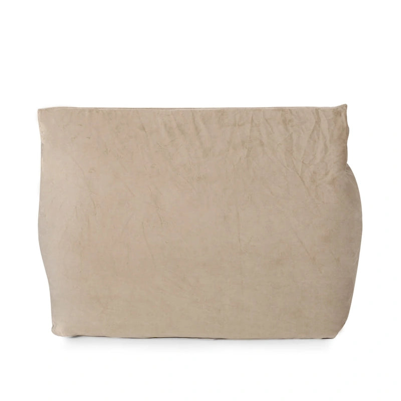 Velveteen Oversized Bean Bag Chair with Armrests