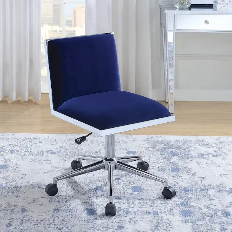 Contemporary Fabric Height Adjustable Office Desk Chair by Furniture of America