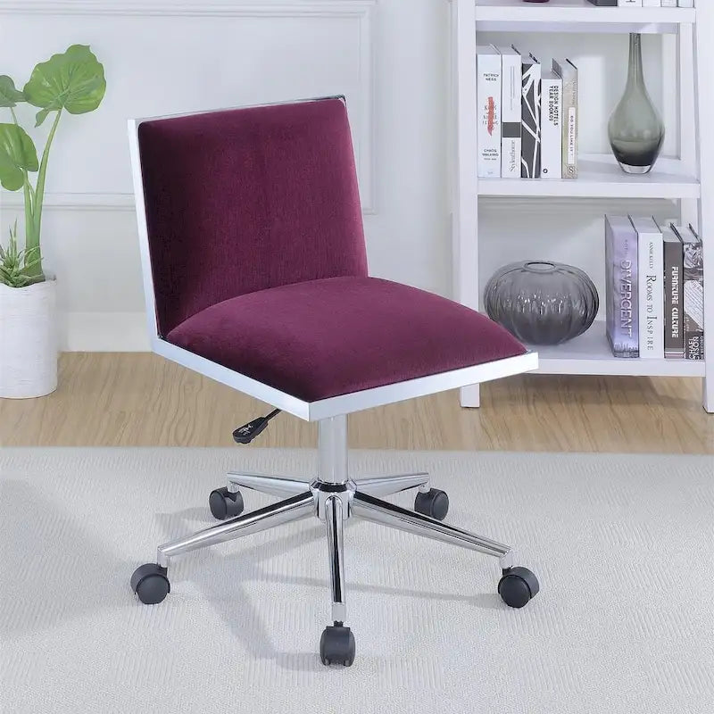 Contemporary Fabric Height Adjustable Office Desk Chair by Furniture of America