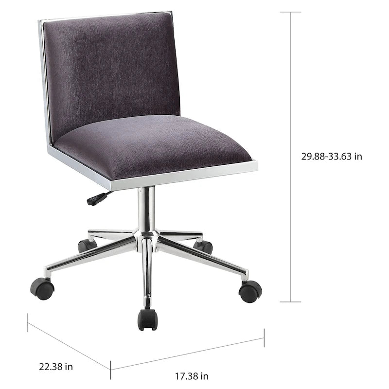 Contemporary Fabric Height Adjustable Office Desk Chair by Furniture of America