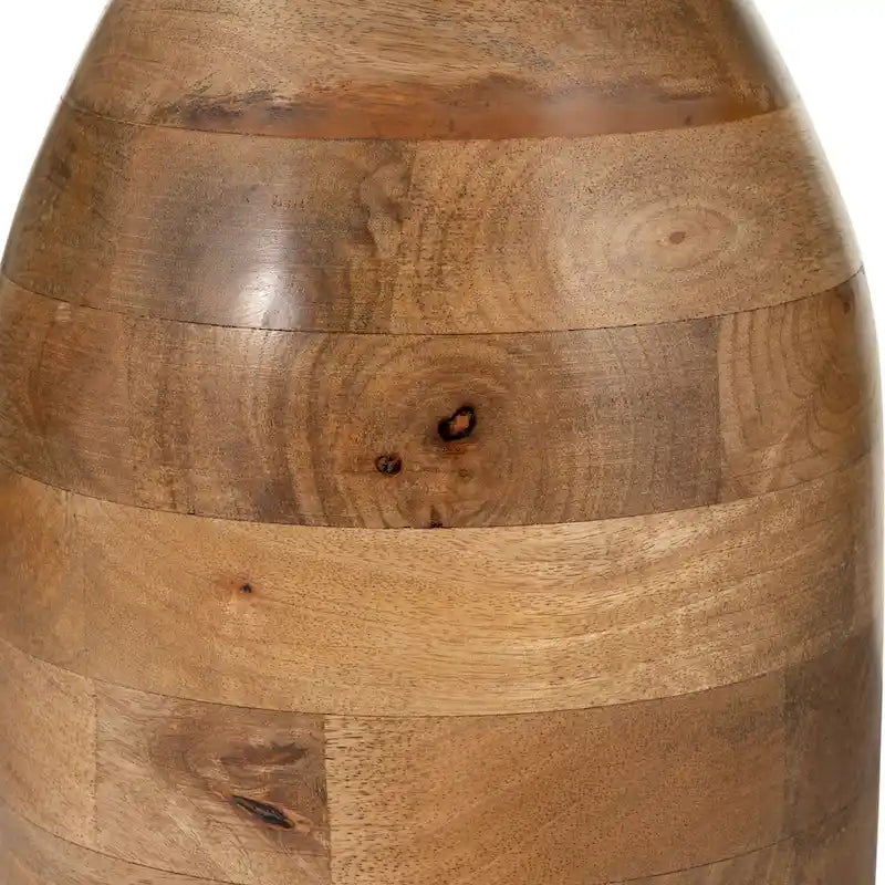 Mango Wood Hourglass Accent Table Wood - 16 x 16 x 19