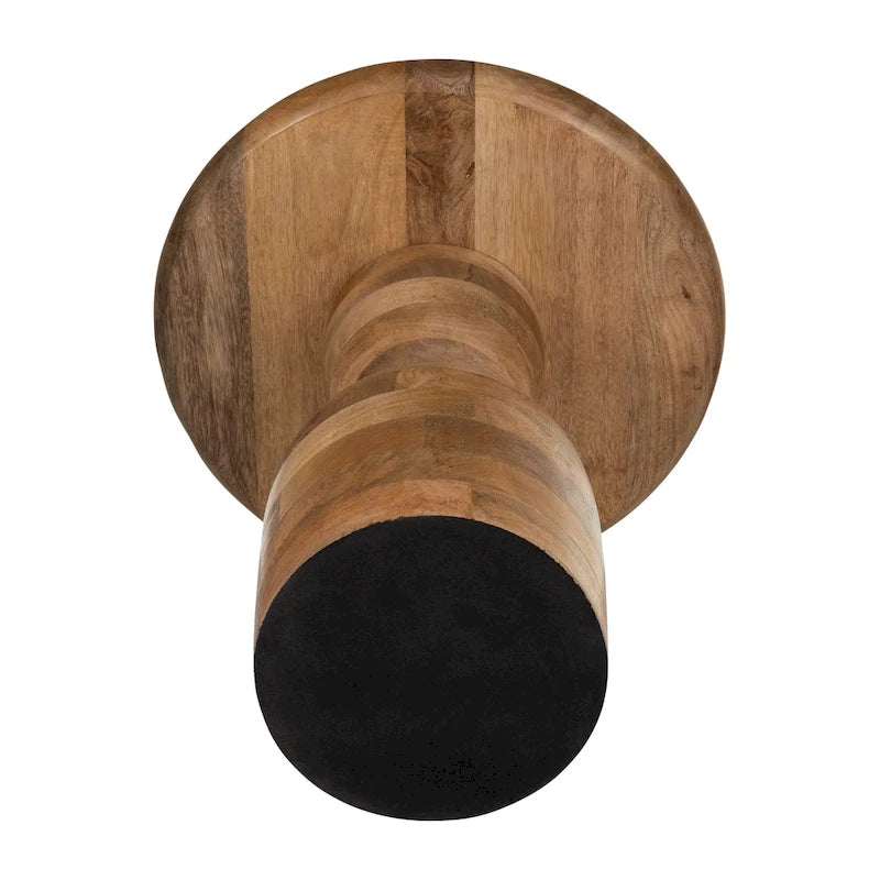 Mango Wood Hourglass Accent Table Wood - 16 x 16 x 19