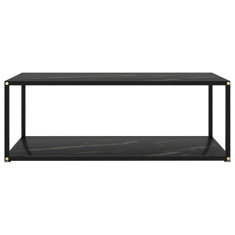 Coffee Table Black 39.4x19.7x13.8 Tempered Glass - 39.4 x 19.7 x 13.8