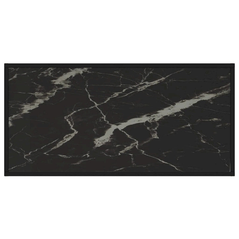 Coffee Table Black 39.4x19.7x13.8 Tempered Glass - 39.4 x 19.7 x 13.8