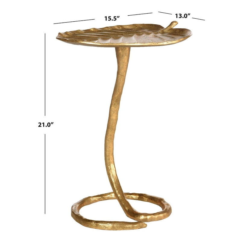 Gold Side Table - 15 x 13 x 21 - 15Wx13Dx21H