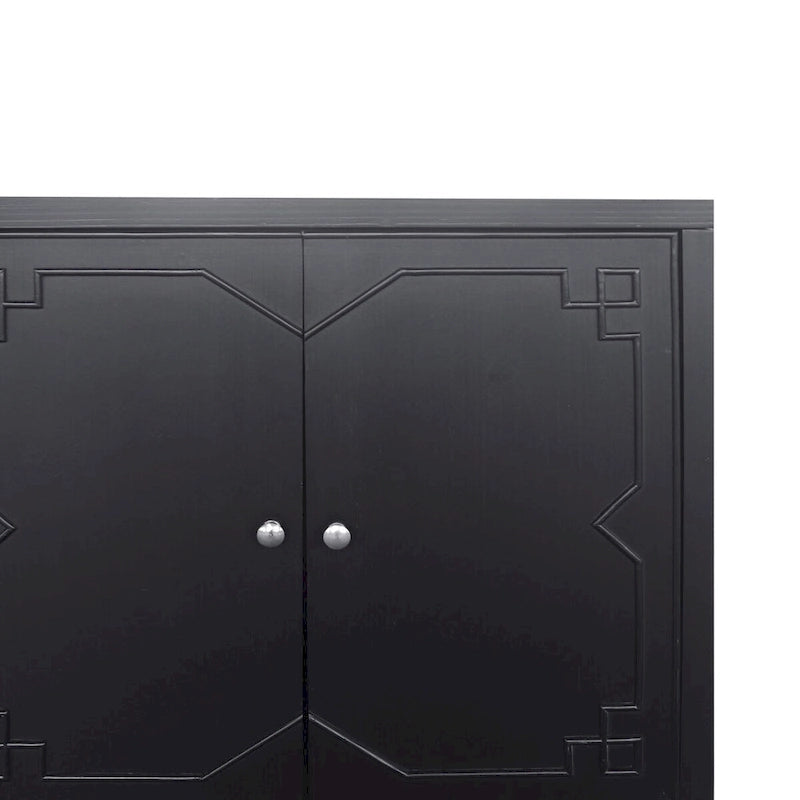 4-Door Wooden Sideboard Buffet Cabinet