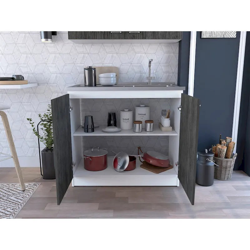 Rectangle 2-Door Utility Sink and Cabinet
