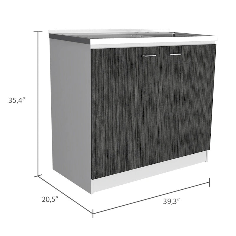 Rectangle 2-Door Utility Sink and Cabinet