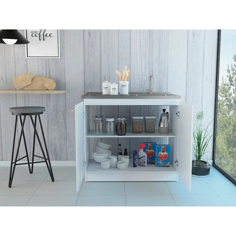 Rectangle 2-Door Utility Sink and Cabinet