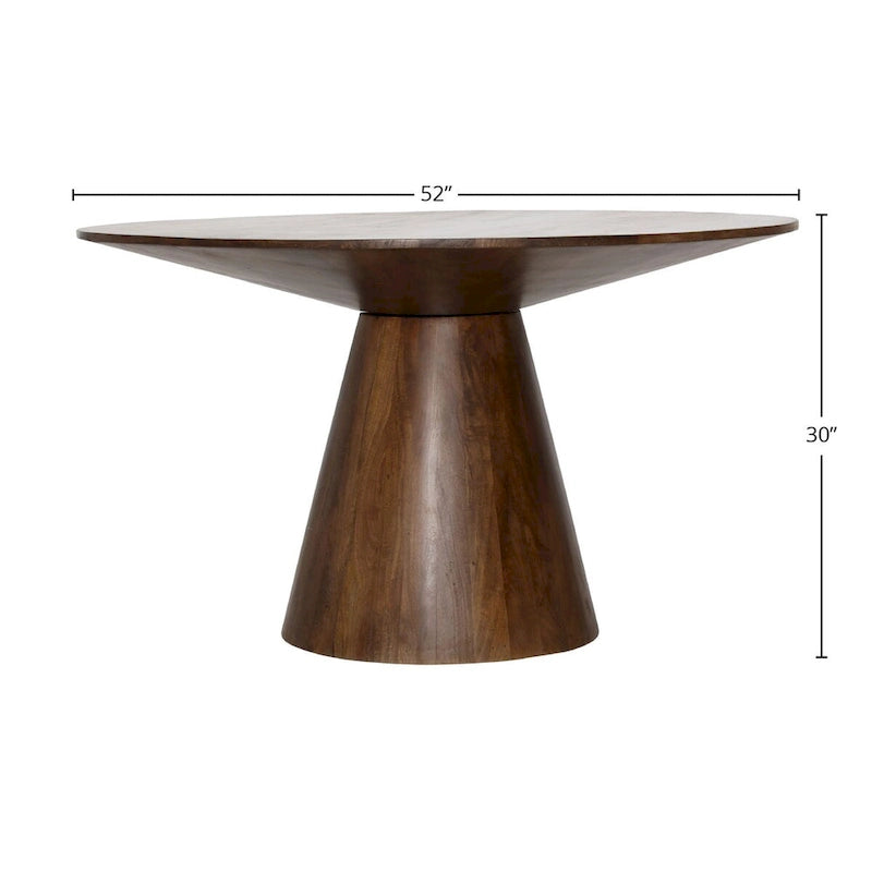 52 Wide Mango Dining Table, Medium wn