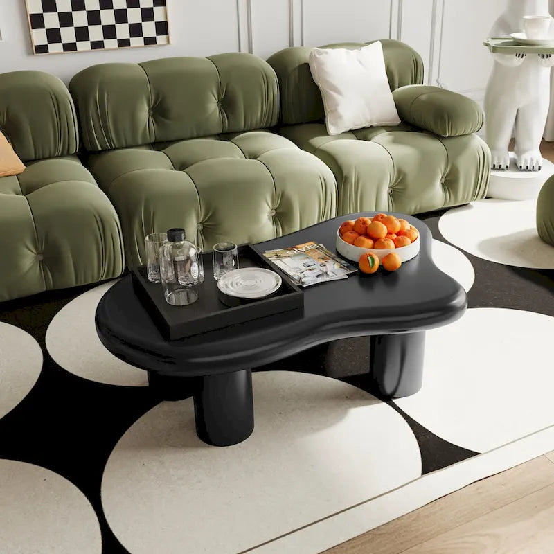 Wood Cloud Shaped Coffee Table for Living Room