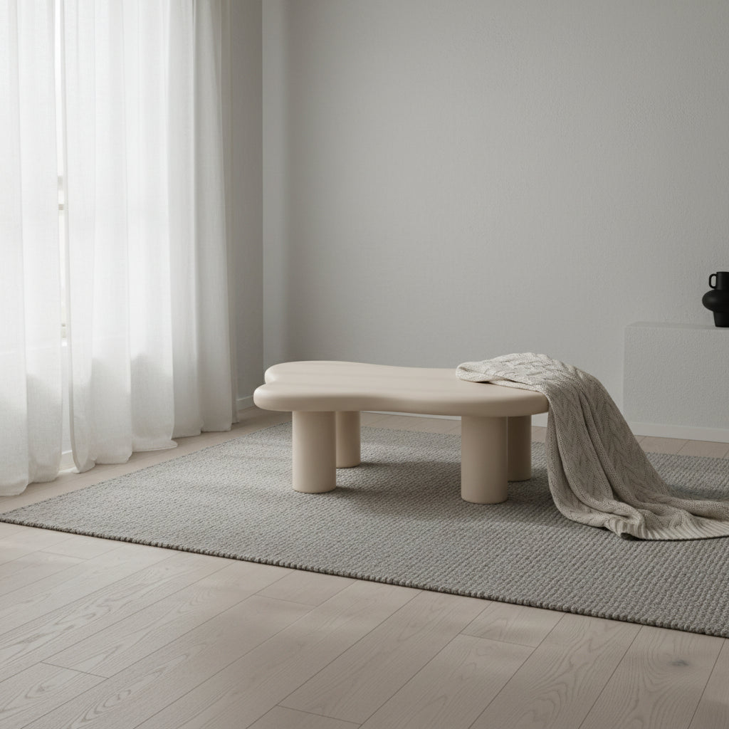 Wood Cloud Shaped Coffee Table for Living Room
